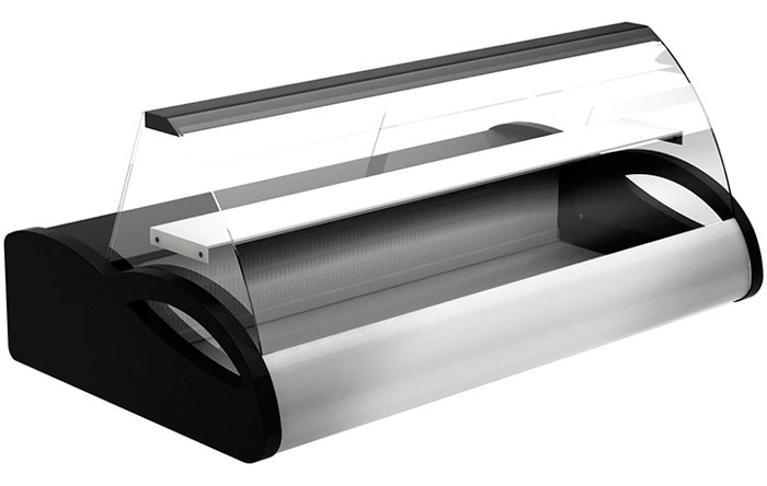 Настольная морозильная витрина Полюс A87 SV 1,0-1 (black&steel)