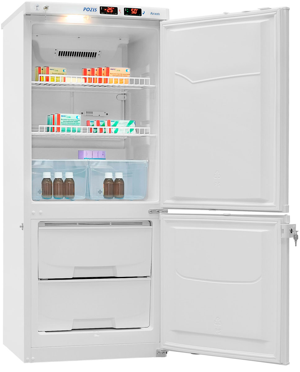 Холодильник комбинированный лабораторный Pozis ХЛ-250 с металлическими дверями