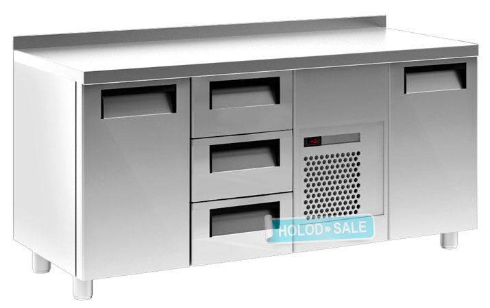 Холодильный стол Полюс T70 M3-1 (3GN/NT) (2 двери, 3 ящика)
