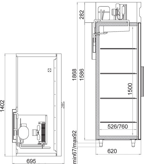 Холодильный шкаф Polair CV110-S