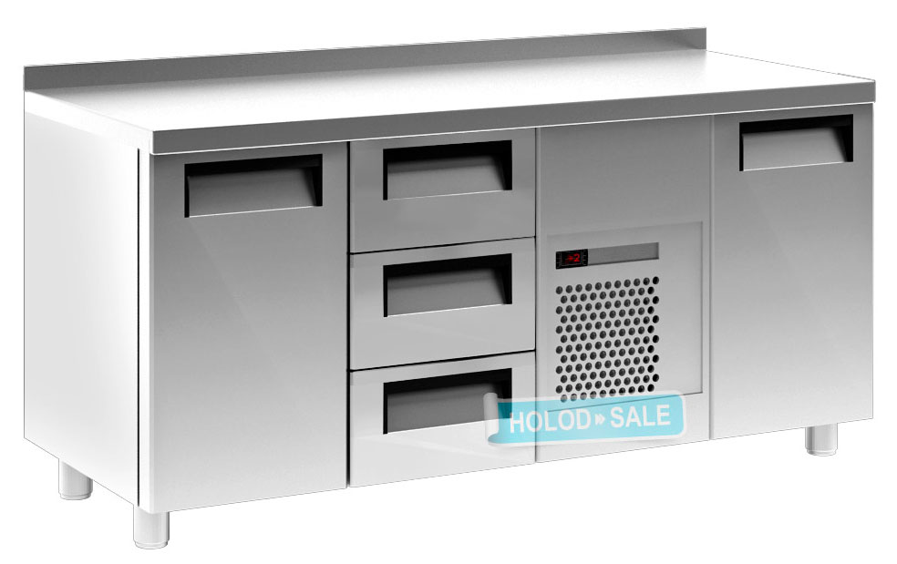 Холодильный стол Carboma T70 M3-1 (3GN/NT) (2 двери 3 ящика)