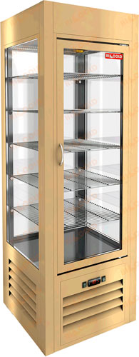 Холодильник с четырехсторонним остеклением Hicold VRC 350 Sh Beige