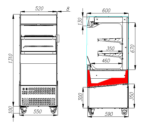 Холодильная горка Carboma FC14-06 VM 0,6-2 0430