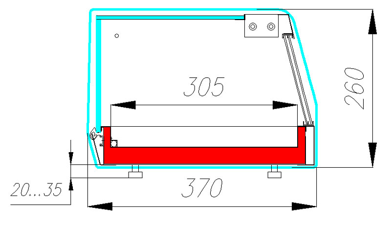 Настольная холодильная витрина Carboma AC37 SM 1,8-1