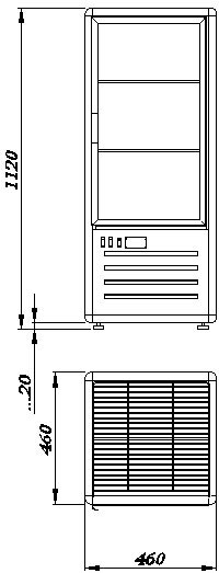 Кондитерский охлаждаемый шкаф витрина Carboma R120C