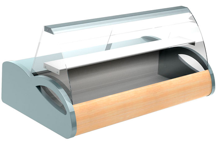 Настольная морозильная витрина Полюс A87 SV 1,0-1 (grеy&wood)
