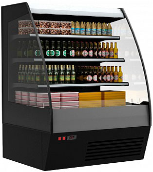 Холодильный стеллаж Carboma F 16-08 VM 1,9-2 0200 (1600/875 ВХСп-1,9 тонированный стеклопакет)