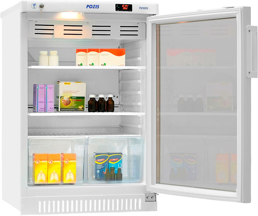 Холодильник фармацевтический Pozis ХФ-140-1 с тонированным стеклом