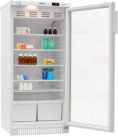Холодильник фармацевтический Pozis ХФ-250-3 с прозрачным стеклом