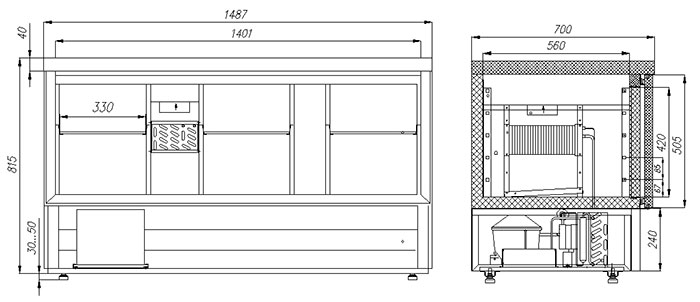 Холодильный стол Carboma T70 M3GN-2 0430